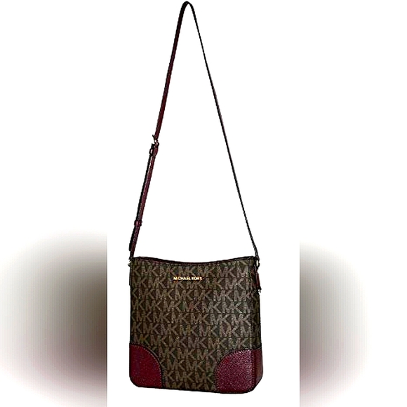 Michael Kors Designer Hattie MK Monogram Crossbody Bag Purse Handbag - Picture 2 of 9
